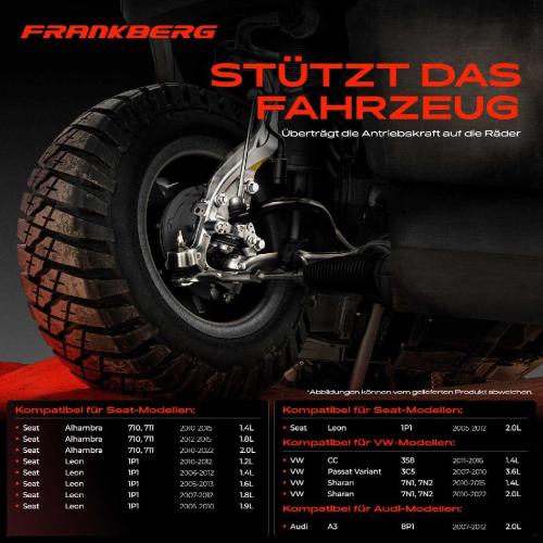 Frankberg 1x Achsschenkel Radaufhängung Vorderachse Rechts für VW Passat Sharan CC Audi A3 Seat Leon Alhambra Bild Frankberg 1x Achsschenkel Radaufhängung Vorderachse Rechts für VW Passat Sharan CC Audi A3 Seat Leon Alhambra