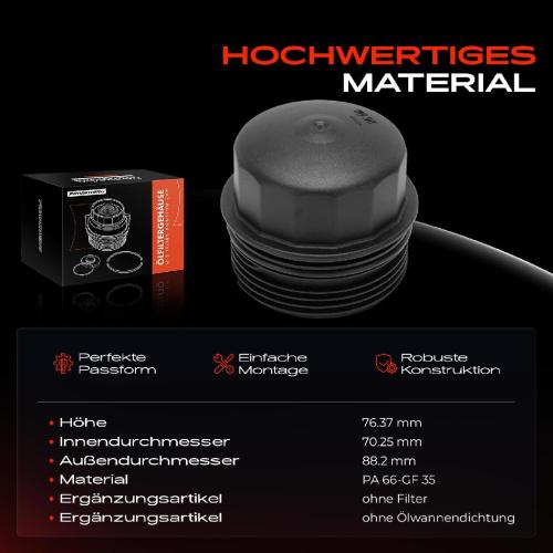 1x Ölfiltergehäuse Deckel für BMW E90 E91 E92 E93 E81 E87 E88 E82 E60 E61 E83 E84 Bild 1x Ölfiltergehäuse Deckel für BMW E90 E91 E92 E93 E81 E87 E88 E82 E60 E61 E83 E84