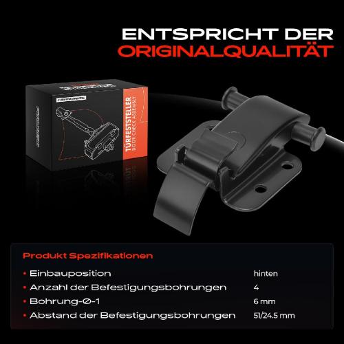 1x Türfeststeller Türfangband Türstopper Hinten für Mercedes-Benz Sprinter 3,5-T Bus Kasten B906 Bild 1x Türfeststeller Türfangband Türstopper Hinten für Mercedes-Benz Sprinter 3,5-T Bus Kasten B906