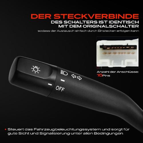 1x Kombischalter Lenkstockschalter für Toyota Corolla E11 1997-2001 Bild 1x Kombischalter Lenkstockschalter für Toyota Corolla E11 1997-2001