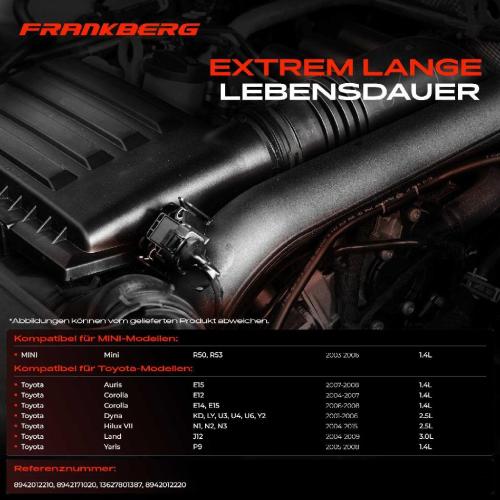 Frankberg 1x Saugrohrdruck Sensor für Toyota Corolla Hilux VII Auris Yaris MINI Mini Bj ab 2005 Bild Frankberg 1x Saugrohrdruck Sensor für Toyota Corolla Hilux VII Auris Yaris MINI Mini Bj ab 2005