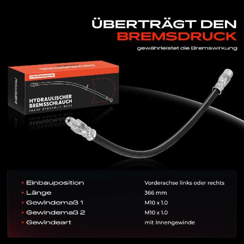 Frankberg 1x Bremsschlauch Bremsschläuche Vorderachse Links oder Rechts für Volvo 740 760 780 850 940 960 C70 S70 S90 V70 V90 Bild Frankberg 1x Bremsschlauch Bremsschläuche Vorderachse Links oder Rechts für Volvo 740 760 780 850 940 960 C70 S70 S90 V70 V90
