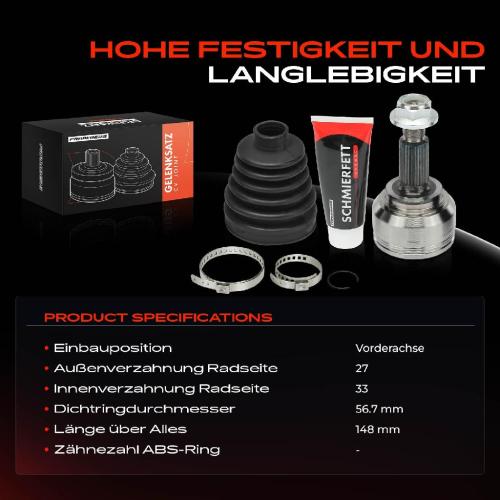 Frankberg 1x Antriebswelle Gelenksatz Vorderachse für Renault Kangoo KW0/1 Laguna Coupe 1.5L Bild Frankberg 1x Antriebswelle Gelenksatz Vorderachse für Renault Kangoo KW0/1 Laguna Coupe 1.5L