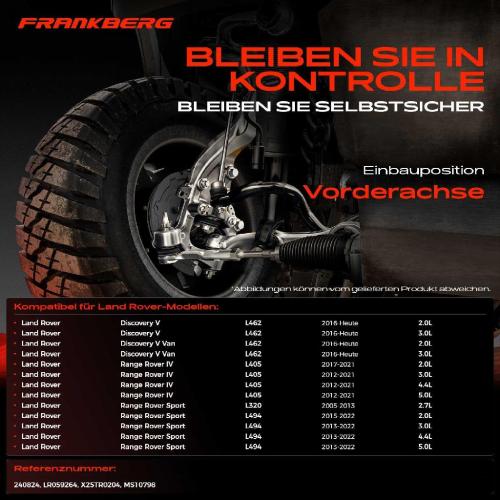 2x Spurstange Vorderachse für Land Rover Discovery V Van Range IV Sport 3.0L 4.4L 5.0L 2.7L Bj ab 2005 Bild 2x Spurstange Vorderachse für Land Rover Discovery V Van Range IV Sport 3.0L 4.4L 5.0L 2.7L Bj ab 2005