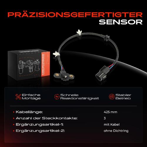 1x Kurbelwellensensor Impulsgeber für Mitsubishi Galant III E1 A 1995-1998 2.4L Bild 1x Kurbelwellensensor Impulsgeber für Mitsubishi Galant III E1 A 1995-1998 2.4L