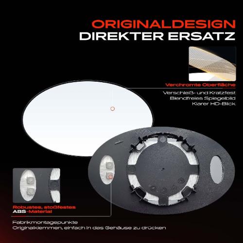 1x Spiegelglas Außenspiegel Links oder Rechts für MINI Mini Cabriolet R50 R53 R52 Bild 1x Spiegelglas Außenspiegel Links oder Rechts für MINI Mini Cabriolet R50 R53 R52