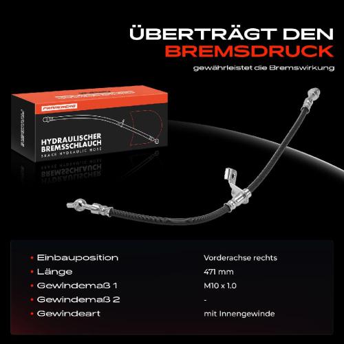 1x Bremsschlauch Bremsschläuche Vorderachse Rechts für KIA Soul II 1.6L 2.0L Bild 1x Bremsschlauch Bremsschläuche Vorderachse Rechts für KIA Soul II 1.6L 2.0L