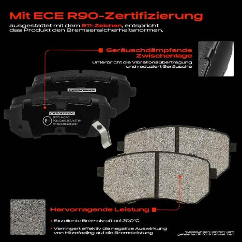 4x Bremsbeläge Hinterachse für Hyundai i10 Stufenheck PA KIA Picanto TA 2004-2017 Bild 4x Bremsbeläge Hinterachse für Hyundai i10 Stufenheck PA KIA Picanto TA 2004-2017