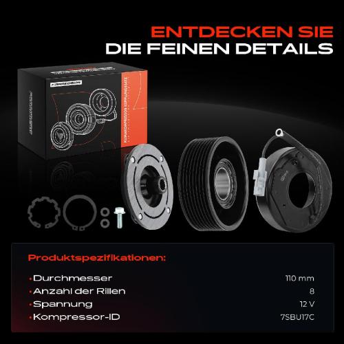 1x Magnetkupplung Klimakompressor für BMW F34 F30 F80 F31 F32 F82 F10 F11 Bild 1x Magnetkupplung Klimakompressor für BMW F34 F30 F80 F31 F32 F82 F10 F11