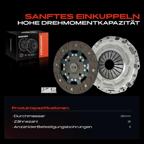 Frankberg 1x Kupplungssatz für Citroën C3 II Picasso C4 Grand I MPV C5 III Break DS3 DS4 DS5 Peugeot 2008 207 Bild Frankberg 1x Kupplungssatz für Citroën C3 II Picasso C4 Grand I MPV C5 III Break DS3 DS4 DS5 Peugeot 2008 207