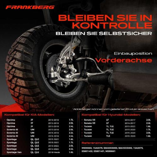 2x Spurstangenkopf Vorderachse für Hyundai Sonata VII Tucson Kasten/SUV KIA Optima Sportswagon Sorento III Bild 2x Spurstangenkopf Vorderachse für Hyundai Sonata VII Tucson Kasten/SUV KIA Optima Sportswagon Sorento III