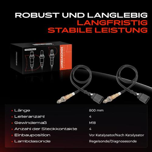 2x Lambdasonde Regelsonde/Diagnosesonde Vor/Nach Katalysator für VW Golf 4 Audi A3 8L A4 A8 Seat Skoda Fabia Bild 2x Lambdasonde Regelsonde/Diagnosesonde Vor/Nach Katalysator für VW Golf 4 Audi A3 8L A4 A8 Seat Skoda Fabia