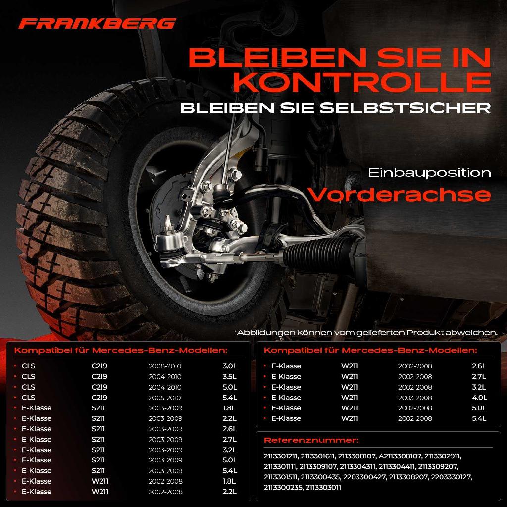 1x Querlenker Satz Vorderachse für Mercedes-Benz CLS C219 E-Klasse W211 E-Klasse T-Model S211 2002-2010