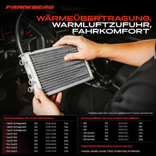 1x Wärmetauscher Innenraumheizung für Hyundai i30 Kombi FD KIA Pro Cee'D ED 1.4L 1.6L Bild 1x Wärmetauscher Innenraumheizung für Hyundai i30 Kombi FD KIA Pro Cee'D ED 1.4L 1.6L