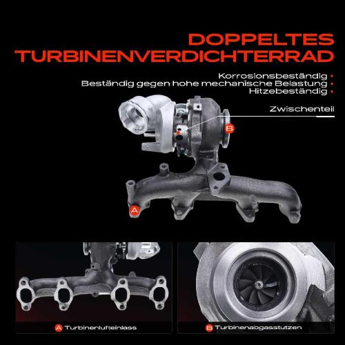 1x Turbolader Abgaskrümmer Einheit für VW Golf Polo Passat Touran Audi A3 Cabriolet Sportback Seat Skoda Bild 1x Turbolader Abgaskrümmer Einheit für VW Golf Polo Passat Touran Audi A3 Cabriolet Sportback Seat Skoda