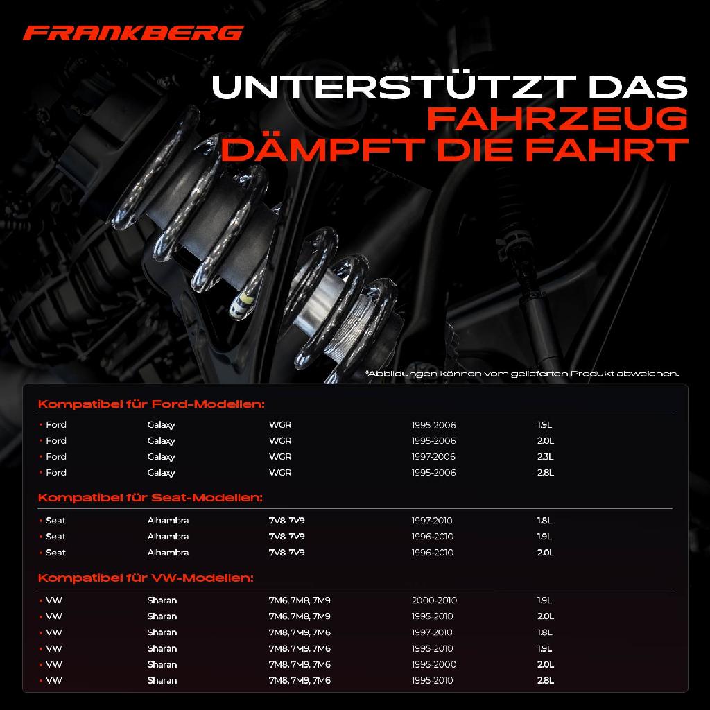 2x Fahrwerksfeder Vorderachse für VW Sharan 7M Seat Alhambra 7V Ford Galaxy