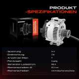 1x Lichtmaschine Generator für Mercedes-Benz W203 W204 S204 W211 S211 CLK Sprinter Vito