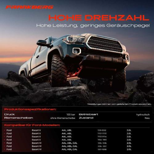 1x Servopumpe hydraulisch für Ford Escort V 1991-1995 Escort VI AAL ABL GAL 2.0L Bild 1x Servopumpe hydraulisch für Ford Escort V 1991-1995 Escort VI AAL ABL GAL 2.0L