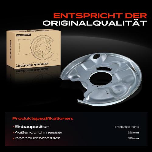 Frankberg 1x Ankerblech Bremsscheibe Hinterachse Rechts für Mercedes-Benz W202 A208 W210 R129 R170 Bild Frankberg 1x Ankerblech Bremsscheibe Hinterachse Rechts für Mercedes-Benz W202 A208 W210 R129 R170