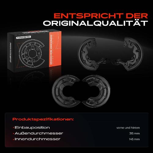 4x Ankerblech Bremsscheibe Vorne und Hinten für Renault Grand Scénic II Megane II Coupé-Cabriolet Kombi Bild 4x Ankerblech Bremsscheibe Vorne und Hinten für Renault Grand Scénic II Megane II Coupé-Cabriolet Kombi