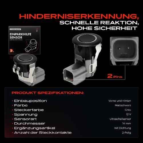 2x Parksensor PDC Sensor Vorne und Hinten für Nissan Cube Z12 1.5L 1.6L 2009-2014 Bild 2x Parksensor PDC Sensor Vorne und Hinten für Nissan Cube Z12 1.5L 1.6L 2009-2014