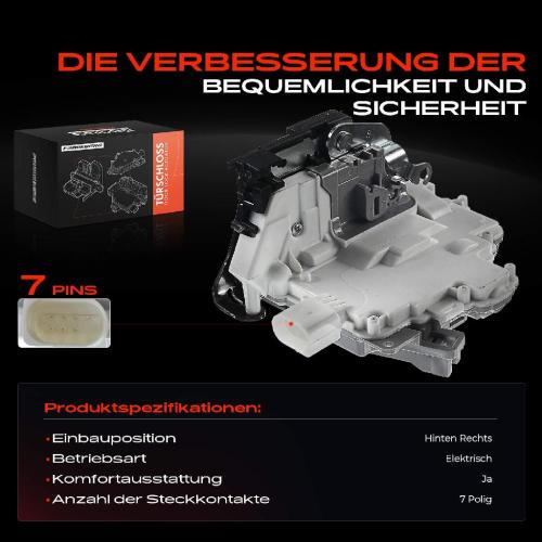 1x Türschloss Hinten Rechts für Seat Altea XL Toledo III 1.2L 1.4L 1.6L 1.8L 1.9L 2.0L 2006-2015 Bild 1x Türschloss Hinten Rechts für Seat Altea XL Toledo III 1.2L 1.4L 1.6L 1.8L 1.9L 2.0L 2006-2015