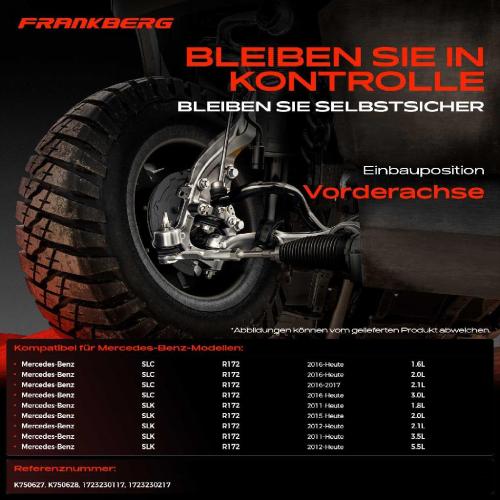 2x Koppelstange Vorderachse für Mercedes-Benz SLC R172 SLK 1.6L 2.0L 2.1L 3.0L 1.8L 3.5L 5.5L Bj ab 2011 Bild 2x Koppelstange Vorderachse für Mercedes-Benz SLC R172 SLK 1.6L 2.0L 2.1L 3.0L 1.8L 3.5L 5.5L Bj ab 2011