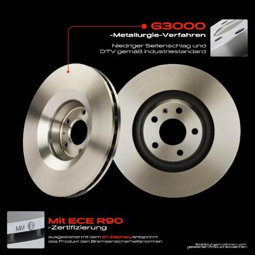 2x Bremsscheiben Vorderachse für Audi A6 Allroad Avant 2.0L 2.4L 2004-2011 Bild 2x Bremsscheiben Vorderachse für Audi A6 Allroad Avant 2.0L 2.4L 2004-2011