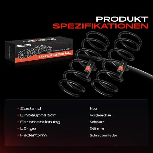 Frankberg 2x Fahrwerksfeder Vorderachse für Hyundai Accent II LC Stufenheck 1999-2005 Bild Frankberg 2x Fahrwerksfeder Vorderachse für Hyundai Accent II LC Stufenheck 1999-2005