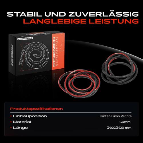2x Fensterschachtabdichtung Türgummi für BMW 3er Touring E46 2.5L 1998-2005 Bild 2x Fensterschachtabdichtung Türgummi für BMW 3er Touring E46 2.5L 1998-2005