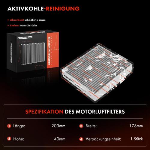 1x Innenraumfilter Aktivkohle für Mitsubishi Colt VI Smart Forfour Roadster Bild 1x Innenraumfilter Aktivkohle für Mitsubishi Colt VI Smart Forfour Roadster