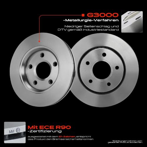 2x Bremsscheiben Vorderachse für VW Routan Chrysler Grand Voyager V Dodge Caravan Journey Fiat Freemont Bild 2x Bremsscheiben Vorderachse für VW Routan Chrysler Grand Voyager V Dodge Caravan Journey Fiat Freemont
