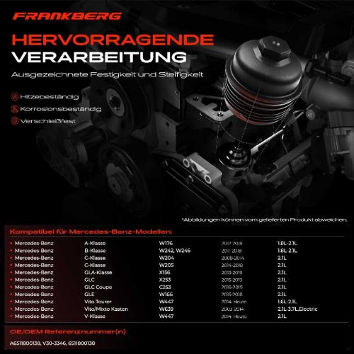 1x Ölfiltergehäuse Deckel für Mercedes-Benz W176 W204 W212 906 W639 W447 Bild 1x Ölfiltergehäuse Deckel für Mercedes-Benz W176 W204 W212 906 W639 W447