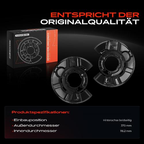Frankberg 2x Ankerblech Bremsscheibe Hinterachse Beidseitig für BMW E90 F30 F80 E91 E92 E93 330i 335d Bild Frankberg 2x Ankerblech Bremsscheibe Hinterachse Beidseitig für BMW E90 F30 F80 E91 E92 E93 330i 335d