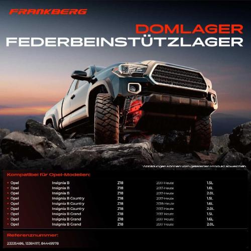 1x Domlager Federbeinstütz lager für Opel Insignia B CC Z18 Caravan Bild 1x Domlager Federbeinstütz lager für Opel Insignia B CC Z18 Caravan