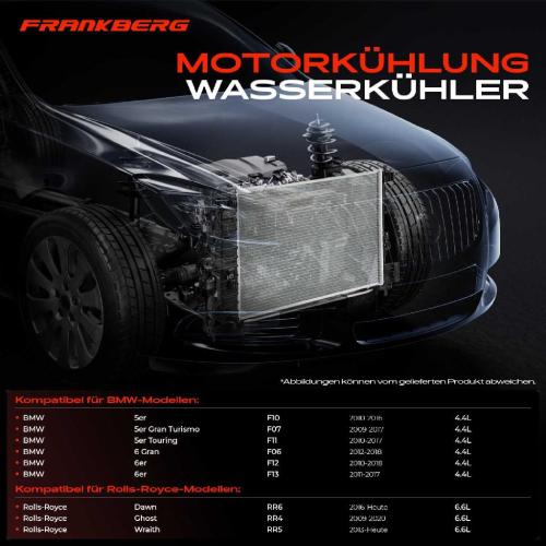 Frankberg 1x Kühler Wasserkühler Motorkühler für BMW 5er 6er 4.4L Rolls-Royce Bild Frankberg 1x Kühler Wasserkühler Motorkühler für BMW 5er 6er 4.4L Rolls-Royce