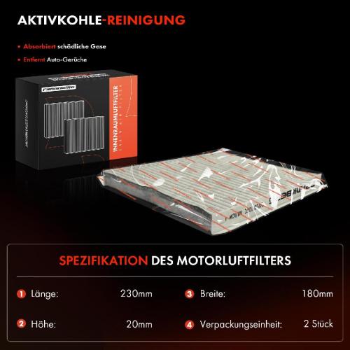 2x Innenraumfilter Aktivkohle für Fiat Stilo 192 Hyundai iX20 KIA Venga Lancia Bild 2x Innenraumfilter Aktivkohle für Fiat Stilo 192 Hyundai iX20 KIA Venga Lancia