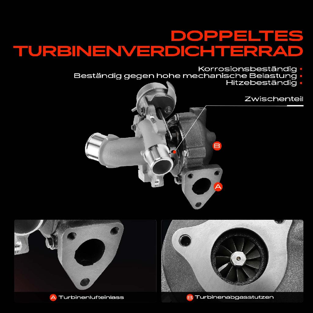 1x Abgasturbolader für Toyota Corolla E12 Corolla Kombi Corolla Stufenheck 1.4L 2004-2007