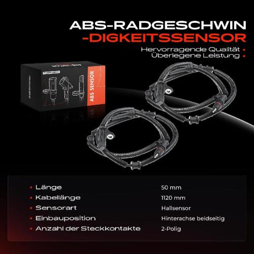 2x ABS Sensor Hinten für Opel Movano Combi Kasten Renault Master II Bus 2.2L 1997-2011 Bild 2x ABS Sensor Hinten für Opel Movano Combi Kasten Renault Master II Bus 2.2L 1997-2011