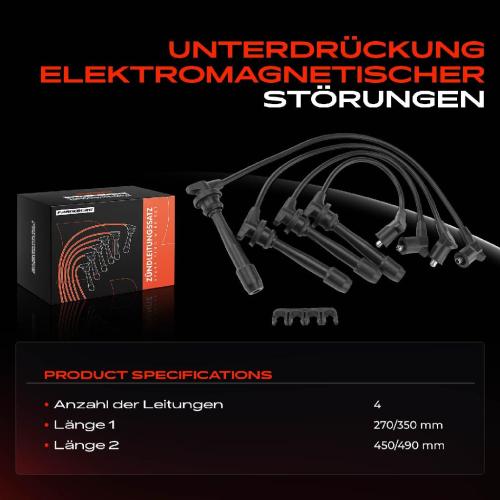 4x Zündleitungssatz Zündkabel für Hyundai Accent Elantra Getz Matrix KIA Rio II Bild 4x Zündleitungssatz Zündkabel für Hyundai Accent Elantra Getz Matrix KIA Rio II