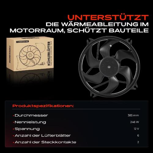 Frankberg 1x Motorkühller Einfachlüfter mit Kühlerlüfterrahmen Peugeot 406 8B Break 8E/F 1.8L-2.2L 1999-2004 Bild Frankberg 1x Motorkühller Einfachlüfter mit Kühlerlüfterrahmen Peugeot 406 8B Break 8E/F 1.8L-2.2L 1999-2004