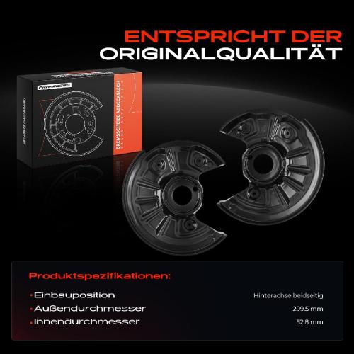 2x Ankerblech Bremsscheibe Hinterachse Beidseitig für VW Golf Audi A3 8V Seat Leon Skoda Octavia Bild 2x Ankerblech Bremsscheibe Hinterachse Beidseitig für VW Golf Audi A3 8V Seat Leon Skoda Octavia