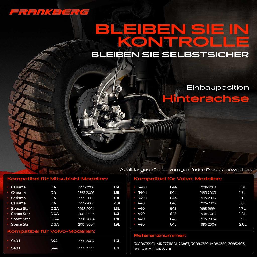 2x Koppelstange Hinterachse für Mitsubishi Carisma Stufenheck Space Star MPV Volvo S40 I V40 Kombi