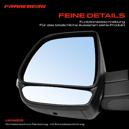 Frankberg 1x Außenspiegel Links für Fiat Doblo Cargo 263 1.2L 1.4L 1.6L 2.0L Bj ab 2010 Bild Frankberg 1x Außenspiegel Links für Fiat Doblo Cargo 263 1.2L 1.4L 1.6L 2.0L Bj ab 2010