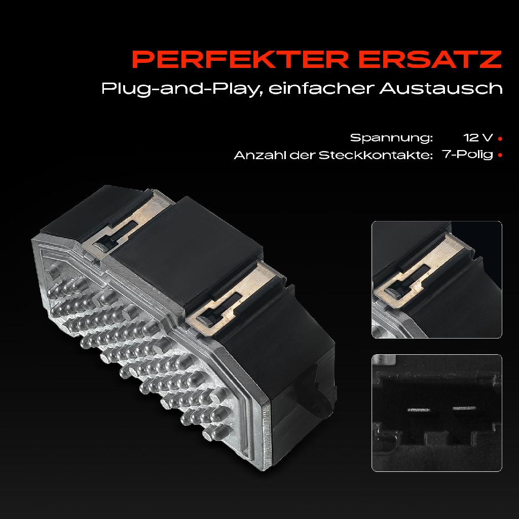 1x Widerstand Vorwiderstand Gebläsemotor für Audi A4 8K B8 A5 8T 8F7 A8 4H_Q5 8R