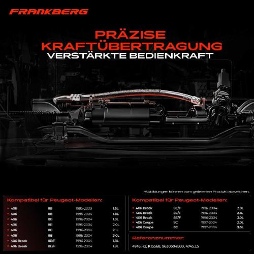 1x Seilzug Feststellbremse Hinterachse rechts für Peugeot 406 Break Coupe 8B 8E/F 8C Bild 1x Seilzug Feststellbremse Hinterachse rechts für Peugeot 406 Break Coupe 8B 8E/F 8C