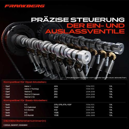 1x Nockenwelle für Opel Astra H L48 Vectra C Z02 Signum Saab 9-3 1.9L Bild 1x Nockenwelle für Opel Astra H L48 Vectra C Z02 Signum Saab 9-3 1.9L