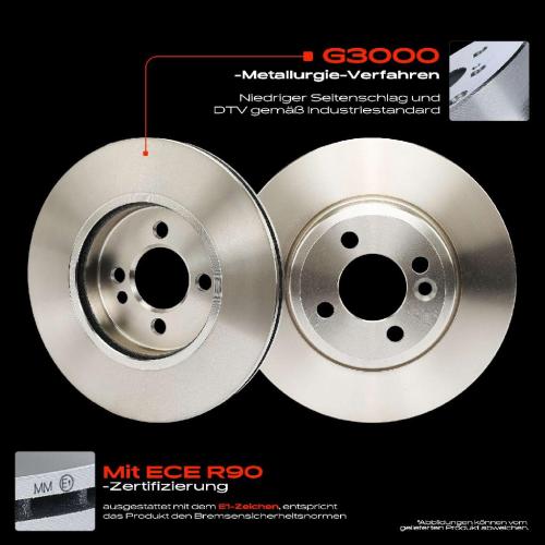 2x Bremsscheiben Vorderachse für MINI Mini Mini Cabriolet R56 R57 R55 R58 R59 2006-2015 Bild 2x Bremsscheiben Vorderachse für MINI Mini Mini Cabriolet R56 R57 R55 R58 R59 2006-2015