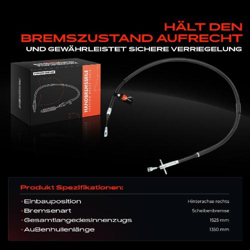 1x Seilzug Feststellbremse Hinterachse rechts für VW LT 2DA Mercedes-Benz B901 B904 B667 Bild 1x Seilzug Feststellbremse Hinterachse rechts für VW LT 2DA Mercedes-Benz B901 B904 B667