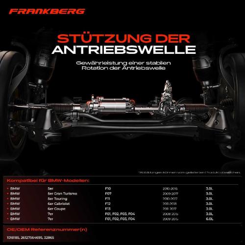 1x Lagerung Gelenkwelle Kardanwellenlager für BMW 5er F10 F07 F11 6er F12 7er F01 Bild 1x Lagerung Gelenkwelle Kardanwellenlager für BMW 5er F10 F07 F11 6er F12 7er F01